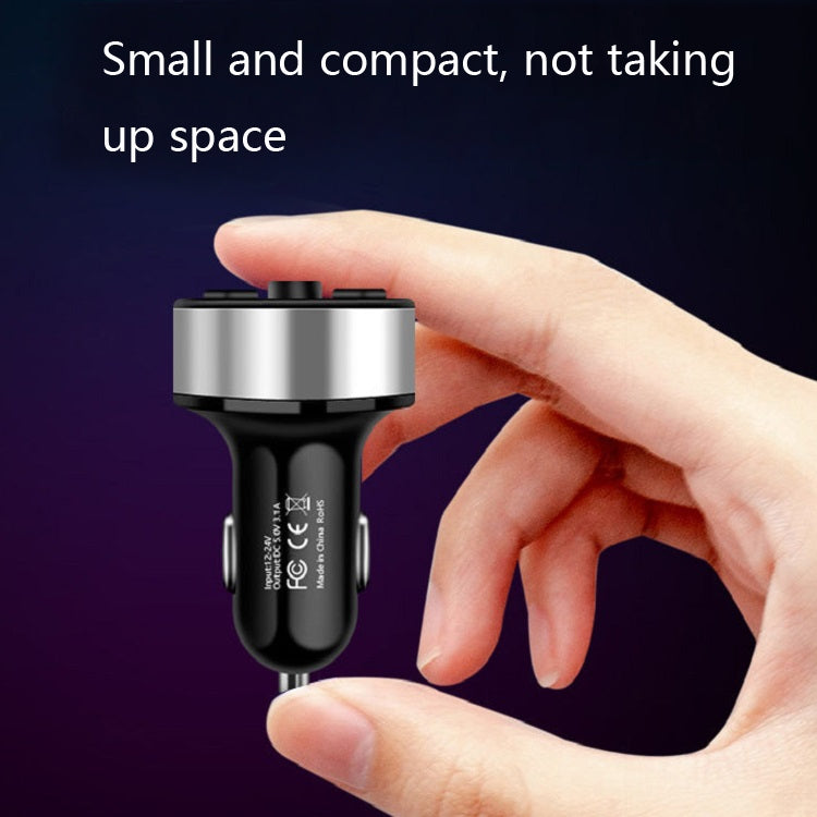 Halo Car MP3 Bluetooth Player Car Charger Car FM Transmitter 3.1A Car Charger(Tyrant Gold) - Car Charger by PMC TechLife | Online Shopping South Africa | PMC TechLife