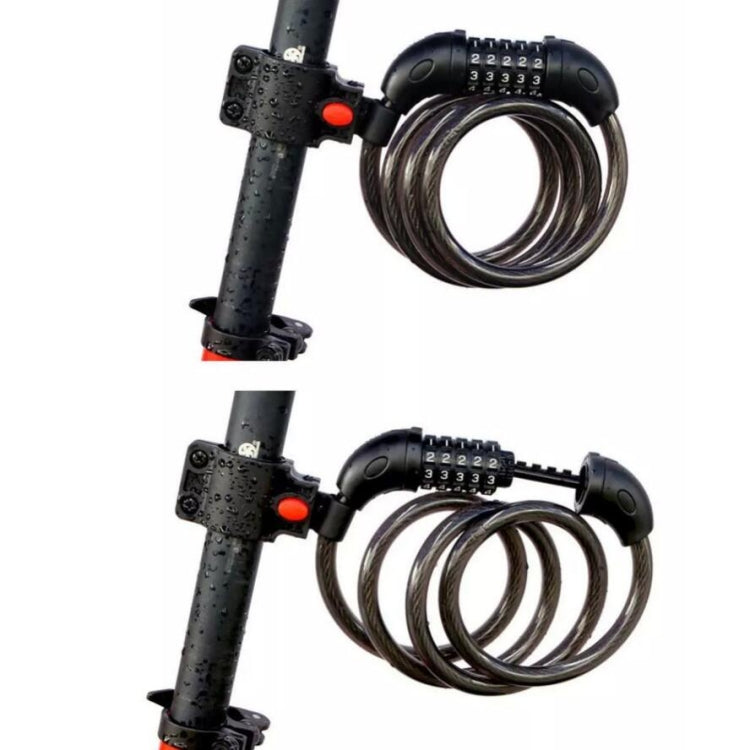 TONYON TY566 Bicycle Lock Five-digit Code Lock Mountain Bike Bar Wire Lock Single Rim Lock(Black) - free shipping - PMC TechLife - Order now!