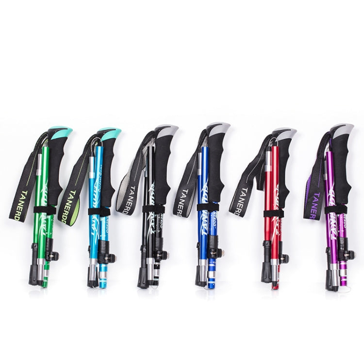 TANERDD TR-D0001 Trekking Poles Aluminum Alloy Folding Outdoor Handrails Trekking Walking Sticks(Short Model (Black)) - Folding Crutch by PMC TechLife | Online Shopping South Africa | PMC TechLife | Buy Now Pay Later Mobicred