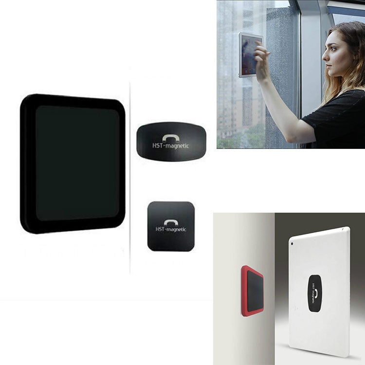 Wall-mounted iPad Magnetic Adsorption Universal Sticker Mobile Phone Wall Bracket(Black B) - free shipping - PMC TechLife - Order now!