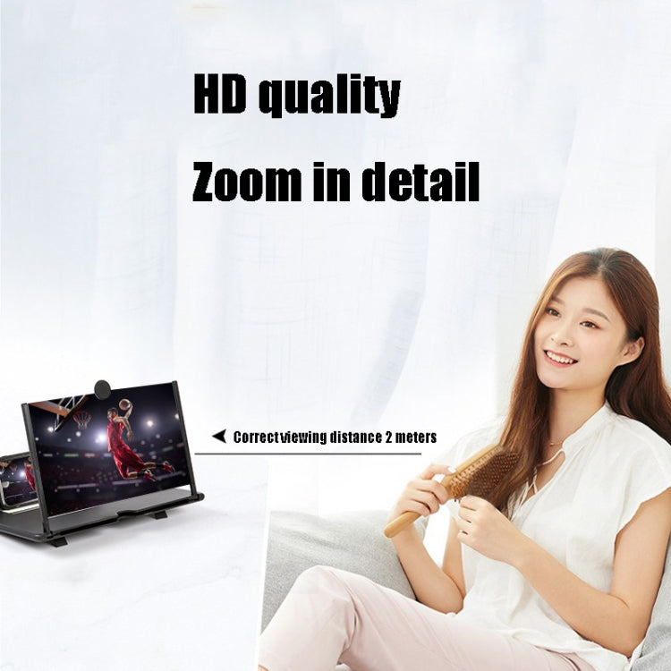 10 inch Pull-out Typed Ultra-clear 3D Mobile Phone Screen Stretching Bracket Amplifier(White) - Screen Magnifier by PMC TechLife | Online Shopping South Africa | PMC TechLife