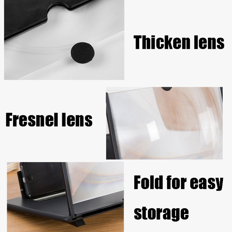 12 inch Pull-out Typed Ultra-clear 3D Mobile Phone Screen Stretching Bracket Amplifier(White) - Screen Magnifier by PMC TechLife | Online Shopping South Africa | PMC TechLife