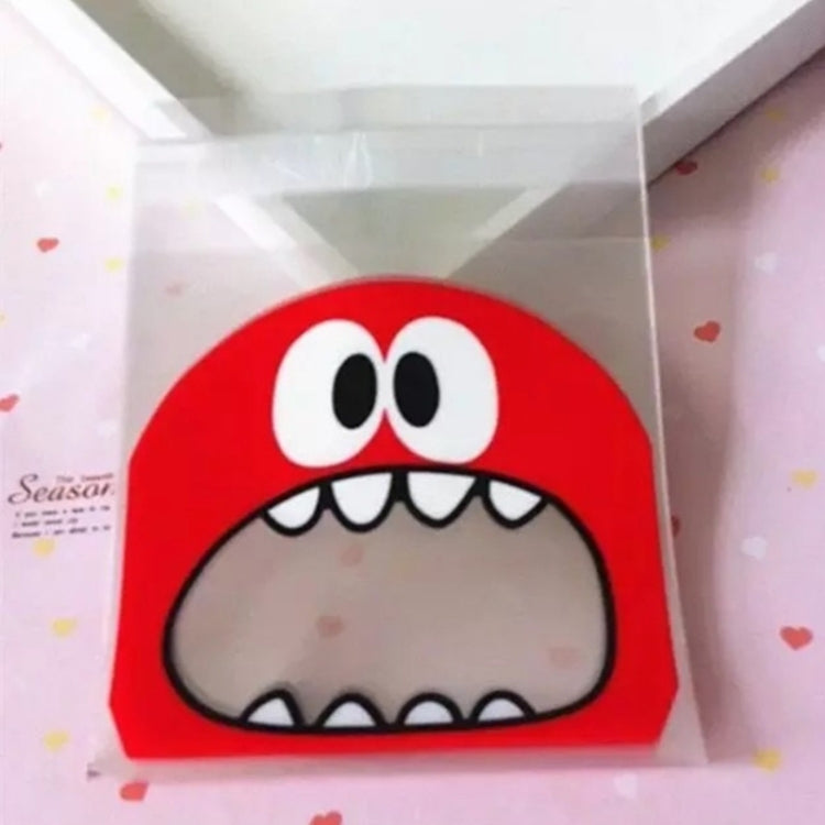 100 PCS Cute Big Teech Mouth Monster Plastic Bag Wedding Birthday Cookie Candy Gift OPP Packaging Bags, Gift Bag Size:10x10cm(Red) - free shipping - PMC TechLife - Order now!
