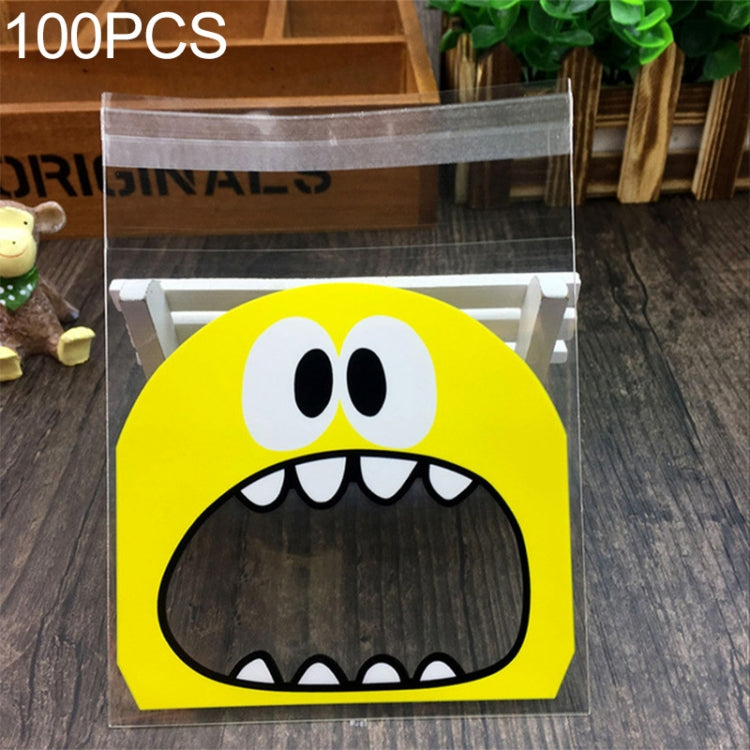 100 PCS Cute Big Teech Mouth Monster Plastic Bag Wedding Birthday Cookie Candy Gift OPP Packaging Bags, Gift Bag Size:10x10cm(Yellow) - free shipping - PMC TechLife - Order now!