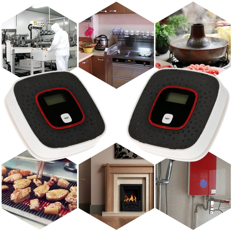 Carbon Monoxide Detector Gas Alarm Sensor Poisoning Gas Tester Human Voice Warning Detector with LCD Display(Black) - Smoke Gas Detector by PMC TechLife | Online Shopping South Africa | PMC TechLife