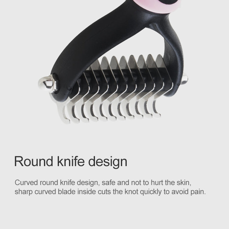 Fur Hair Grooming Hair Shedding Tool Brush for Dog Pet Cat(Blue) - Brushes by PMC TechLife | Online Shopping South Africa | PMC TechLife