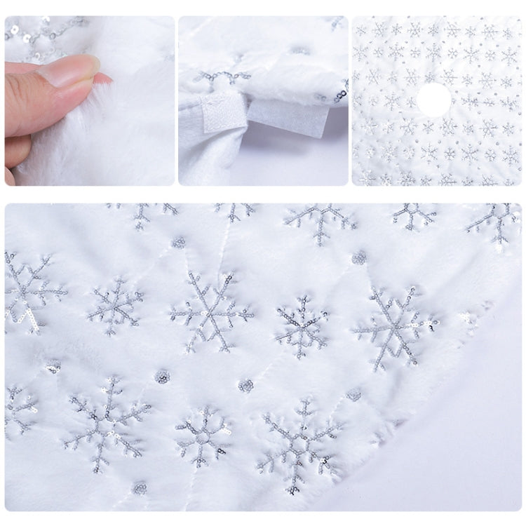 Christmas Tree Plush Sequin Embroidered Bottom Decorative Skirt, Size:120cm(Silver) - Ornaments by PMC TechLife | Online Shopping South Africa | PMC TechLife