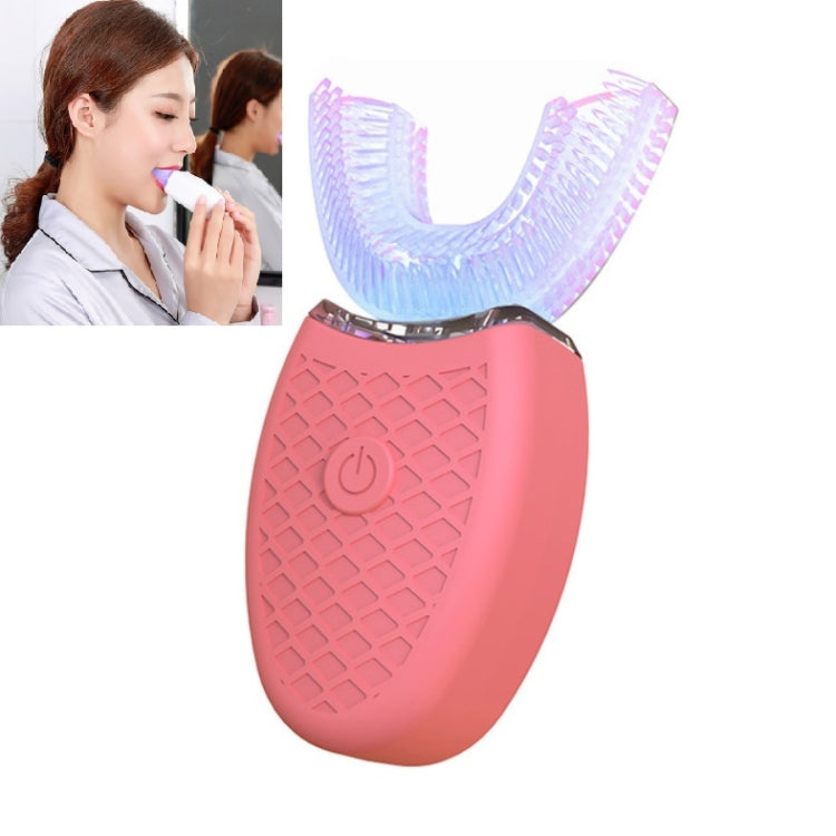 Lazy U-shaped Mouth Whitening Tooth Electric Toothbrush(Pink) - free shipping - PMC TechLife - Order now!