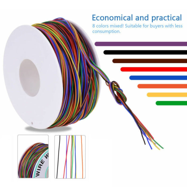 8 Colors 30AWG Wire Tinned Copper Solid PVC Insulation Wrapping Wire - Welding Wire by PMC TechLife | Online Shopping South Africa | PMC TechLife