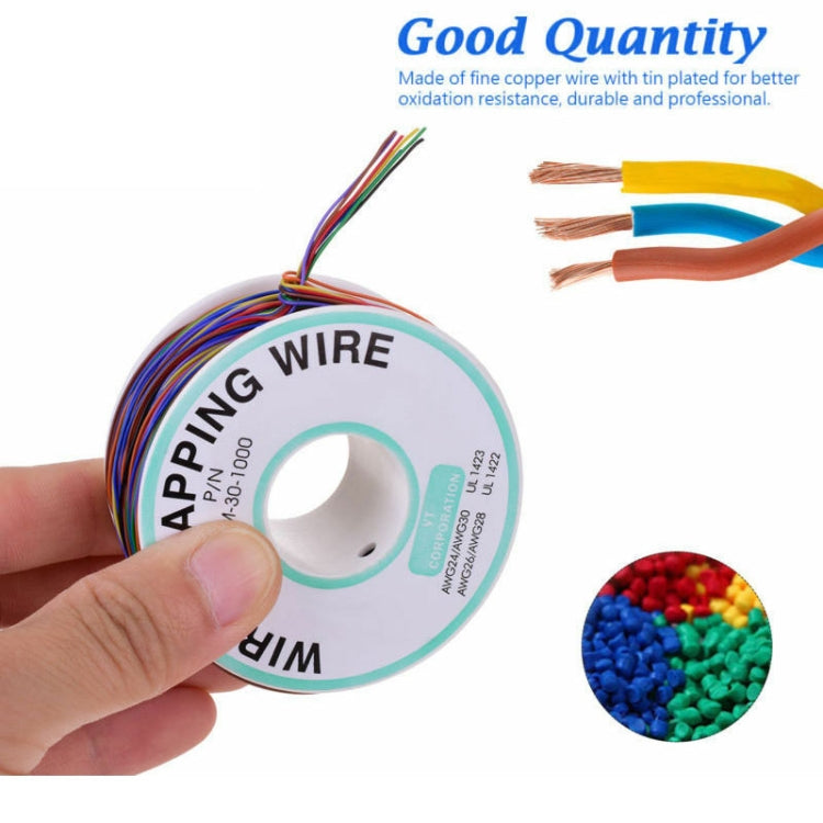 8 Colors 30AWG Wire Tinned Copper Solid PVC Insulation Wrapping Wire - Welding Wire by PMC TechLife | Online Shopping South Africa | PMC TechLife