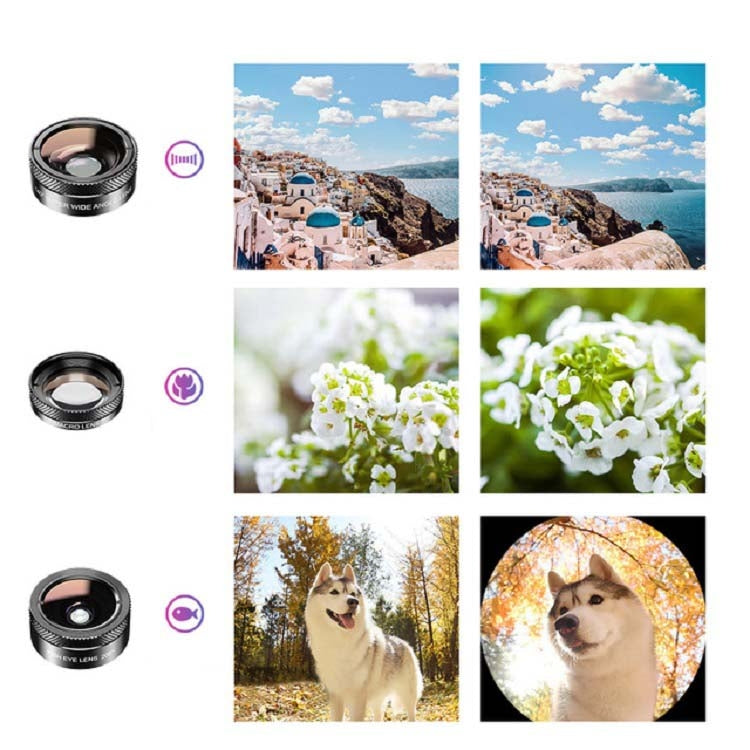 APEXEL APL-DG11 11 in 1 Multifunctional Fisheye Wide-angle Macro Polarized Starlight Gradient Filter Set Universal Mobile Phone Lens Set - free shipping - PMC TechLife - Order now!