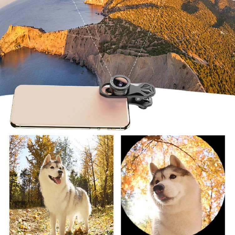 APEXEL APL-DG11 11 in 1 Multifunctional Fisheye Wide-angle Macro Polarized Starlight Gradient Filter Set Universal Mobile Phone Lens Set - free shipping - PMC TechLife - Order now!