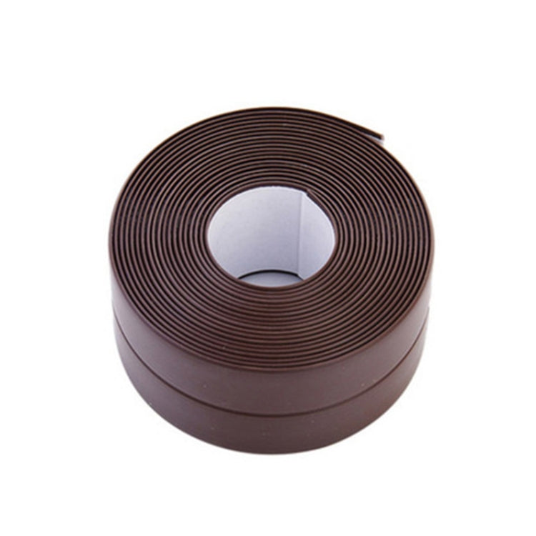Durable PVC Material Waterproof Mold Proof Adhesive Tape  Kitchen Bathroom Wall Sealing Tape, Width:3.8cm x 3.2m(Brown) - Adhesives & Sealers by PMC TechLife | Online Shopping South Africa | PMC TechLife