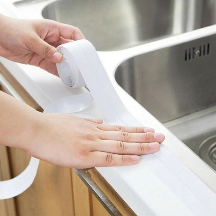 Durable PVC Material Waterproof Mold Proof Adhesive Tape  Kitchen Bathroom Wall Sealing Tape, Width:2.2cm x 3.2m(White) - free shipping - PMC TechLife - Order now!