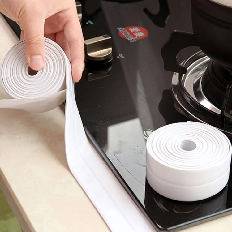 Durable PVC Material Waterproof Mold Proof Adhesive Tape  Kitchen Bathroom Wall Sealing Tape, Width:2.2cm x 3.2m(White) - free shipping - PMC TechLife - Order now!