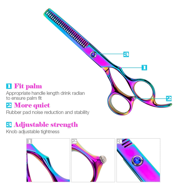 Professional Hair Cutting Scissor Hairdressing Kit Thinning Scissors Barber(Black Thinning���SXLC-602T)) - Hair Trimmer by PMC TechLife | Online Shopping South Africa | PMC TechLife | Buy Now Pay Later Mobicred