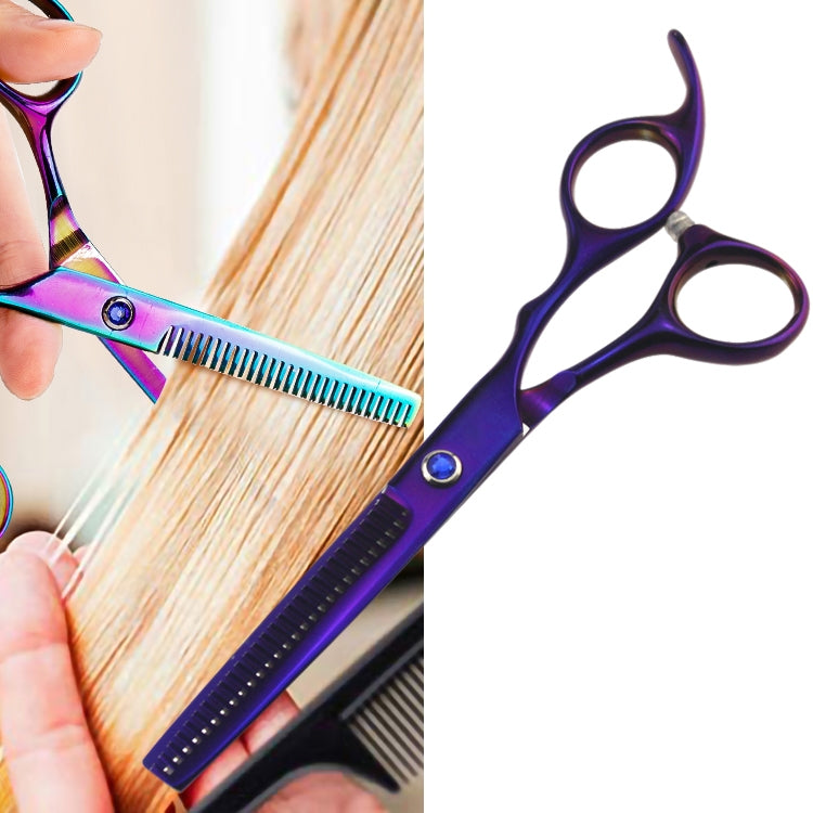 Professional Hair Cutting Scissor Hairdressing Kit Thinning Scissors Barber(Purple Thinning���SXLC-601T)) - Hair Trimmer by PMC TechLife | Online Shopping South Africa | PMC TechLife