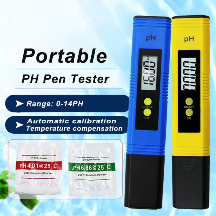 Portable High-precision PH Test Pen PH Acidity Meter PH Water Quality Detection Instrument(Yellow) - PH & Moisture Meter by PMC TechLife | Online Shopping South Africa | PMC TechLife