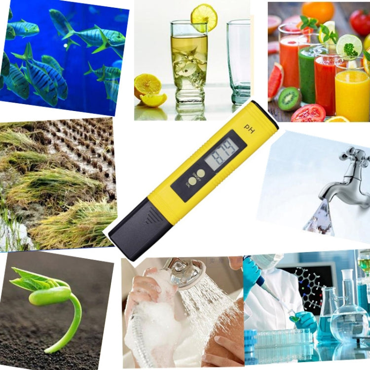 Portable High-precision PH Test Pen PH Acidity Meter PH Water Quality Detection Instrument(Yellow) - PH & Moisture Meter by PMC TechLife | Online Shopping South Africa | PMC TechLife