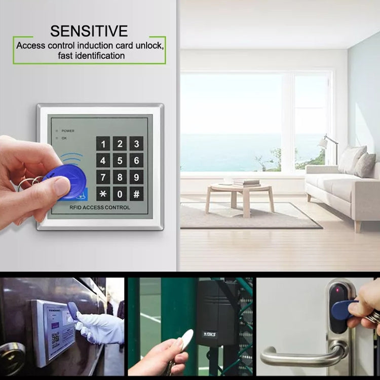 10 PCS 125KHz TK/EM4100 Proximity ID Card Chip Keychain Key Ring(Black) - Access Card by PMC TechLife | Online Shopping South Africa | PMC TechLife