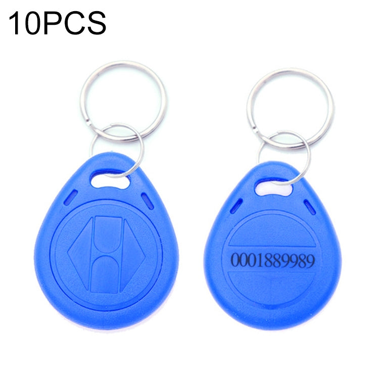 10 PCS 125KHz TK/EM4100 Proximity ID Card Chip Keychain Key Ring(Blue) - Access Card by PMC TechLife | Online Shopping South Africa | PMC TechLife