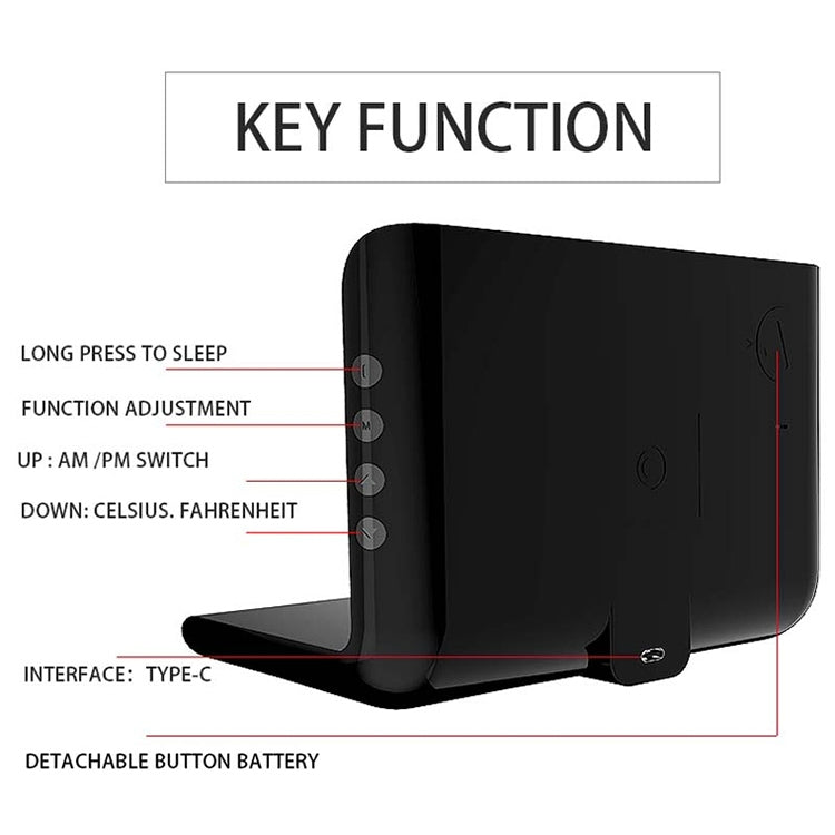 RT1 10W QI Universal Multi-function Mobile Phone Wireless Charger with Alarm Clock & Time / Calendar / Temperature Display(White) - free shipping - PMC TechLife - Order now!