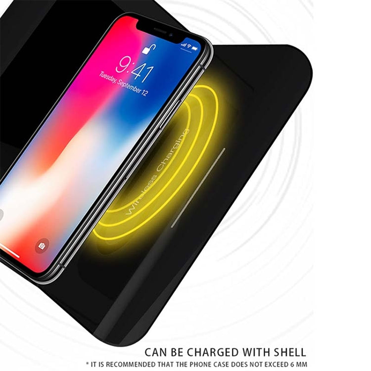 RT1 10W QI Universal Multi-function Mobile Phone Wireless Charger with Alarm Clock & Time / Calendar / Temperature Display(White) - free shipping - PMC TechLife - Order now!