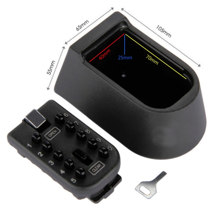 KS-004 Combination Lock Key Box Alloy Button Wall-Mounted Shield-Shaped Combination Box - Safety Box by PMC TechLife | Online Shopping South Africa | PMC TechLife