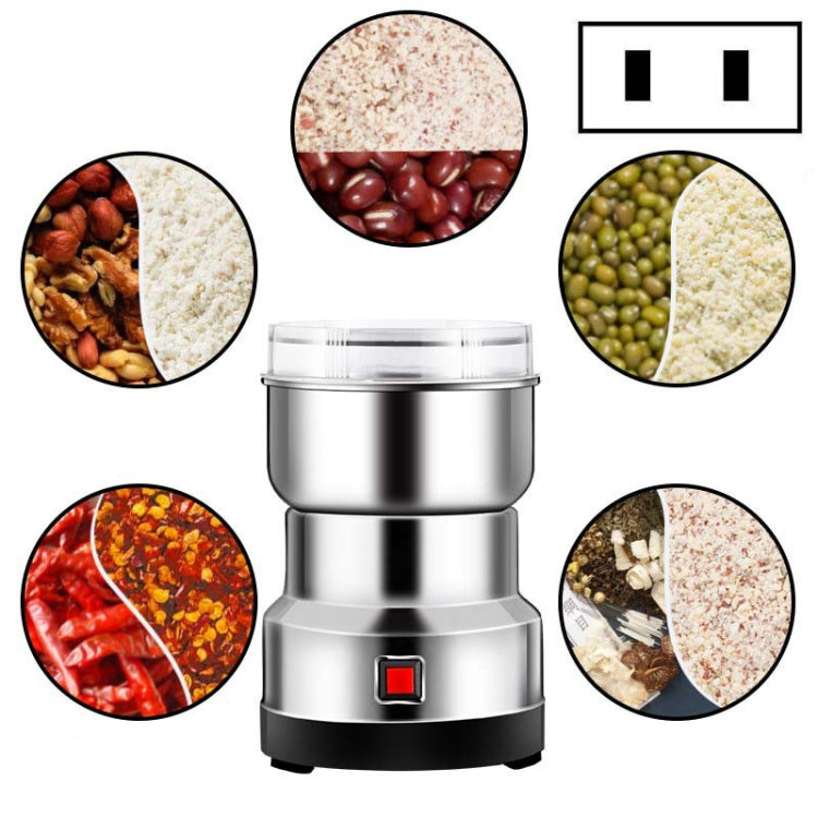 Daisheng Medicinal Material Grinder Powder Machine Household Small Stainless Steel Grinder, Specification:CN Plug(4 Leaf Blade) - Stirrer & Squeezer by PMC TechLife | Online Shopping South Africa | PMC TechLife