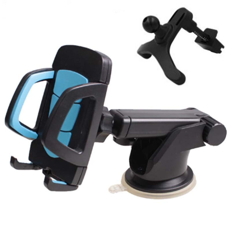 Car Phone Holder Car Air Outlet Mobile Phone Holder Suction Cup Navigation Instrument Panel General, Style:3 in 1(Blue) - Car Holders by PMC TechLife | Online Shopping South Africa | PMC TechLife