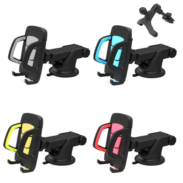 Car Phone Holder Car Air Outlet Mobile Phone Holder Suction Cup Navigation Instrument Panel General, Style:3 in 1(Blue) - Car Holders by PMC TechLife | Online Shopping South Africa | PMC TechLife
