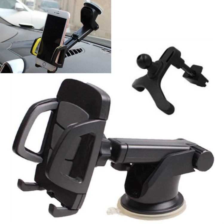 Car Phone Holder Car Air Outlet Mobile Phone Holder Suction Cup Navigation Instrument Panel General, Style:3 in 1(Gray) - Car Holders by PMC TechLife | Online Shopping South Africa | PMC TechLife