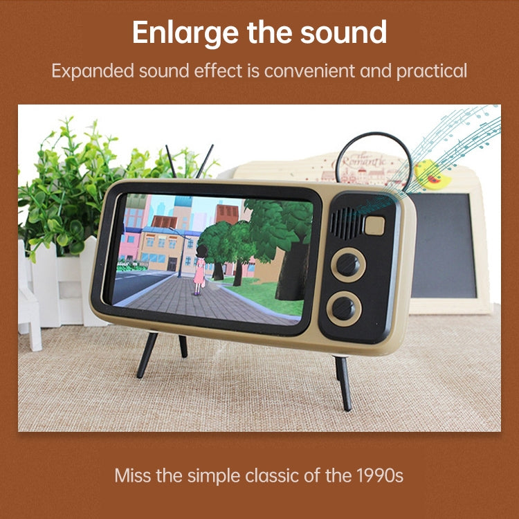 Q02 Retro Desktop Lazy Live TV Phone Holder for 4.7~6.2 inch Display Mobile Phone(Brown) - Desktop Holder by PMC TechLife | Online Shopping South Africa | PMC TechLife