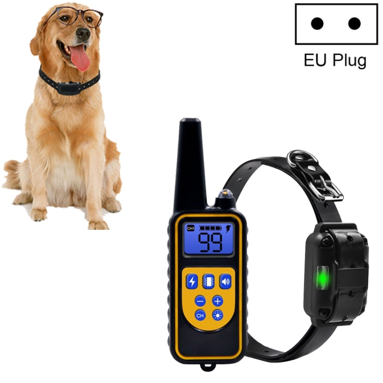 Bark Stopper Dog Training Device Dog Collar with Electric Shock Vibration Warning(EU Plug) - free shipping - PMC TechLife - Order now!