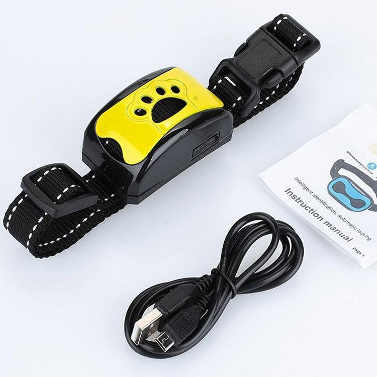 Rechargeable Waterproof Intelligent Identification Automatic Lock Bark Stop(Bright Black) - Training Aids by PMC TechLife | Online Shopping South Africa | PMC TechLife