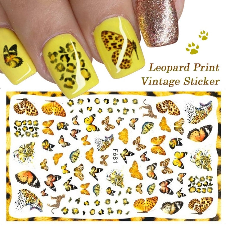 10pcs 3D Adhesive Butterfly Retro Rose Color Nail Art Sticker(F-670) - free shipping - PMC TechLife - Order now!