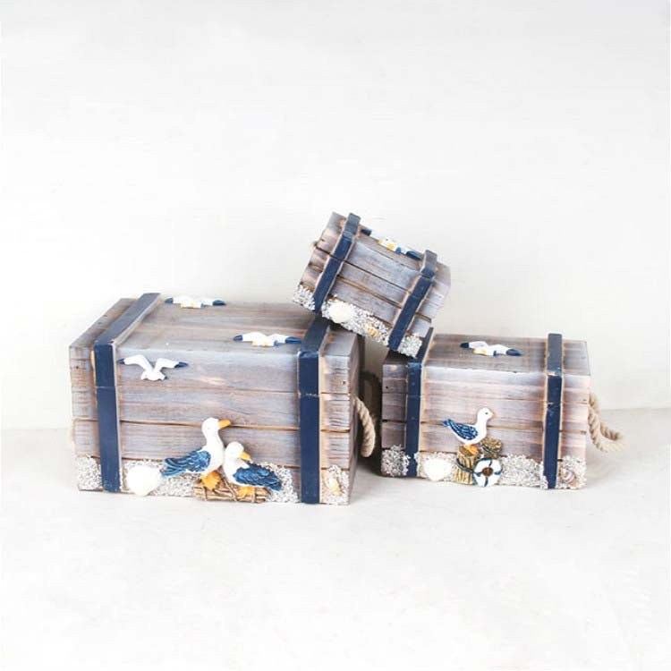 3 In 1 Wooden Storage Box Jewelry Boxes Wooden Box Decoration(Gray Set) - free shipping - PMC TechLife - Order now!