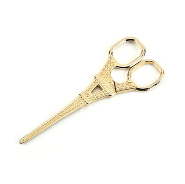 Stainless Steel Eiffel Tower Scissors Handmade Thread Tea Bag Scissors(Golden) - Burin &Cutting Knife by PMC TechLife | Online Shopping South Africa | PMC TechLife