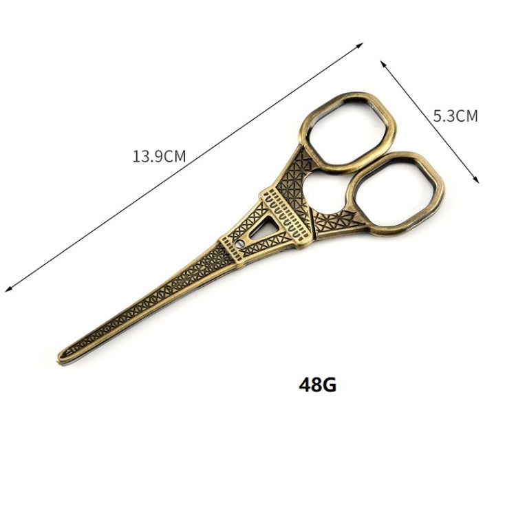 Stainless Steel Eiffel Tower Scissors Handmade Thread Tea Bag Scissors(Golden) - Burin &Cutting Knife by PMC TechLife | Online Shopping South Africa | PMC TechLife