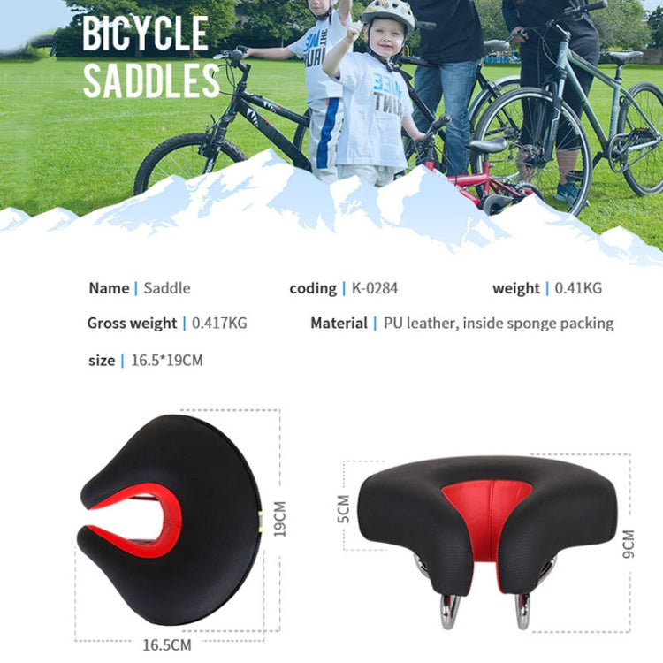 Noseless Bicycle Saddle Mountain Bike Thickened  Soft Cushion(Blue) - Bicycle Saddle by PMC TechLife | Online Shopping South Africa | PMC TechLife