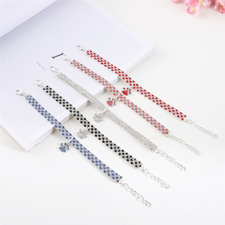 Pet Collar Diamond Elastic Cat And Dog Necklace Jewelry, Size:M(White) - free shipping - PMC TechLife - Order now!