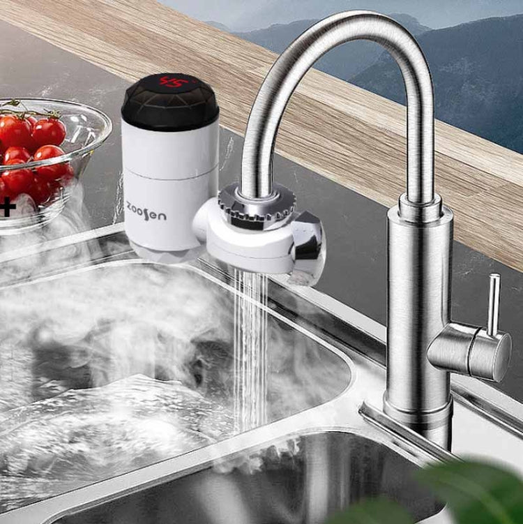 Zoosen Electric Hot Water Faucet Connection Type Instant Hot Water Faucet CN Plug, Style:White + Leak Protection - Faucets & Accessories by zoosen | Online Shopping South Africa | PMC TechLife | Buy Now Pay Later Mobicred