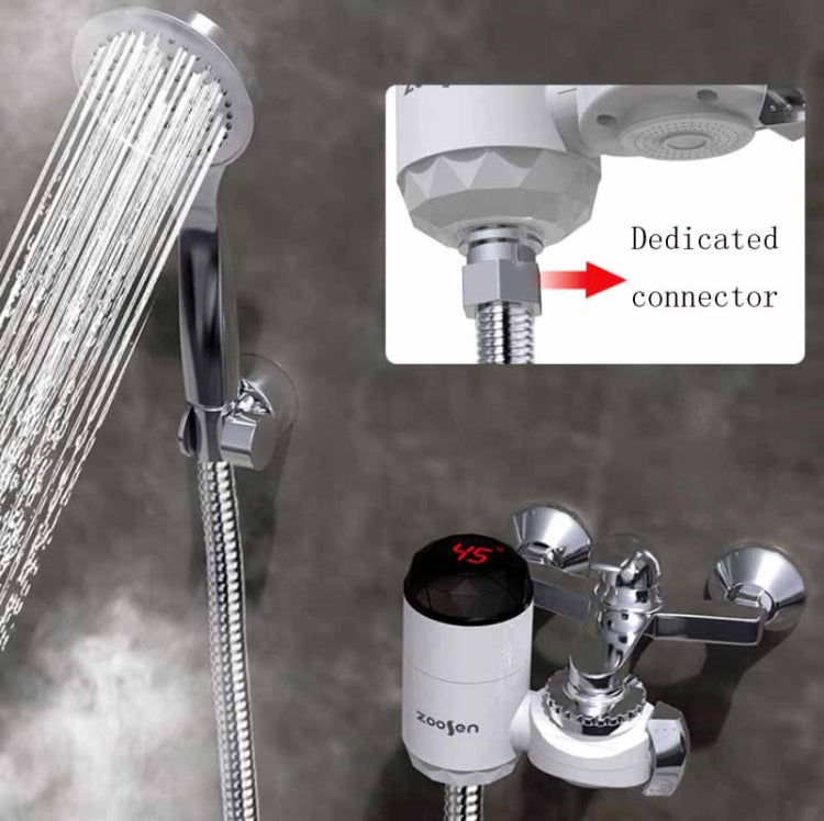Zoosen Electric Hot Water Faucet Connection Type Instant Hot Water Faucet CN Plug, Style:White + Leak Protection - Faucets & Accessories by zoosen | Online Shopping South Africa | PMC TechLife | Buy Now Pay Later Mobicred