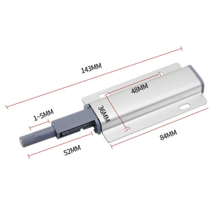 3 PCS Aluminum Alloy Bouncer Free Handle Push-Pull Cabinet Wardrobe Door Drawer Bouncer, Color: Silver - Furniture Accessories by PMC TechLife | Online Shopping South Africa | PMC TechLife