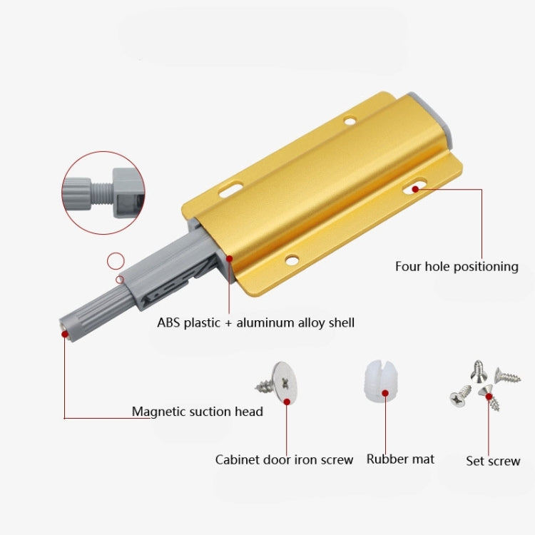 3 PCS Aluminum Alloy Bouncer Free Handle Push-Pull Cabinet Wardrobe Door Drawer Bouncer, Color: Silver - Furniture Accessories by PMC TechLife | Online Shopping South Africa | PMC TechLife