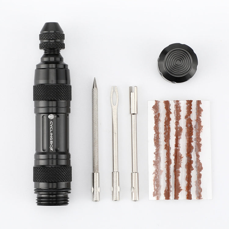CYCLINGBOX Mountain Bike Vacuum Aluminum Alloy Tire Repair Tool Bicycle Repair Integrated Storage Design Tool(Silver) - free shipping - PMC TechLife - Order now!