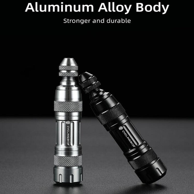 CYCLINGBOX Mountain Bike Vacuum Aluminum Alloy Tire Repair Tool Bicycle Repair Integrated Storage Design Tool(Silver) - free shipping - PMC TechLife - Order now!