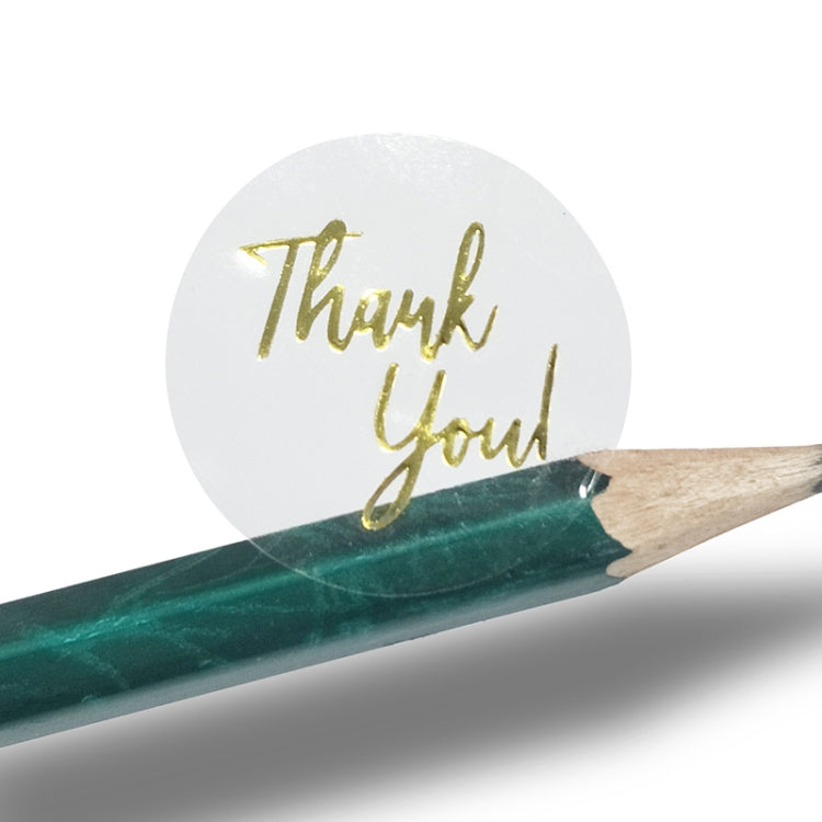 3 PCS Bronzing Thank You Baking Sticker Gift Decoration Label, Size: 2.5cm/1inch E-01 - Sticker & Tags by PMC TechLife | Online Shopping South Africa | PMC TechLife