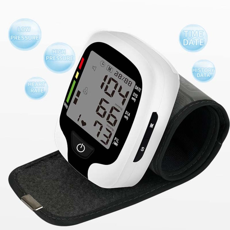 Wrist Type Electronic Blood Pressure Monitor Home Automatic Wrist Type Blood Pressure Measurement, Style: Live Voice Broadcast(White English) - free shipping - PMC TechLife - Order now!