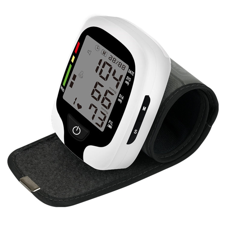 Wrist Type Electronic Blood Pressure Monitor Home Automatic Wrist Type Blood Pressure Measurement, Style: No Voice Announcement(White English) - free shipping - PMC TechLife - Order now!